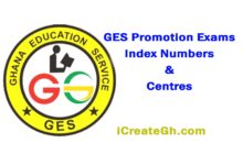 GES Promotion Exams Index Numbers