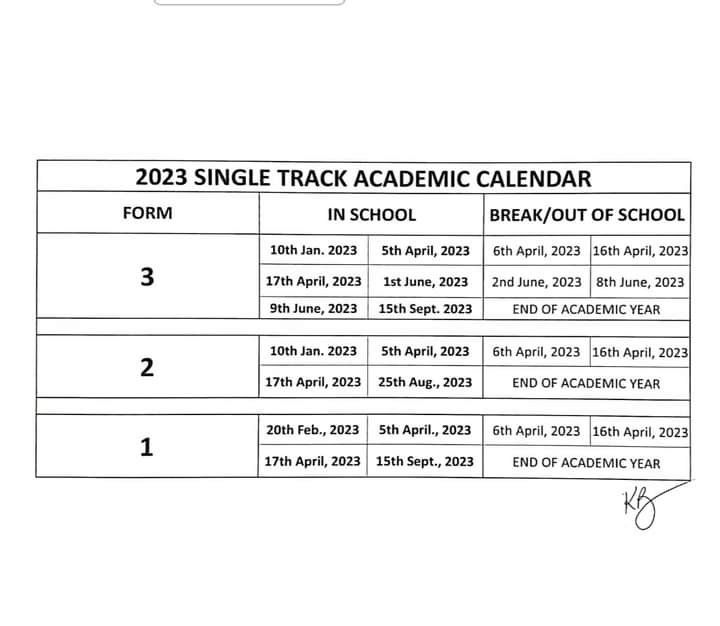 Revised 2023 GES Academic Calendar For SHS/SHTS