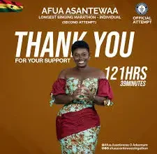 Afua Asantewaa Singathon Second Attempt Unsuccessful