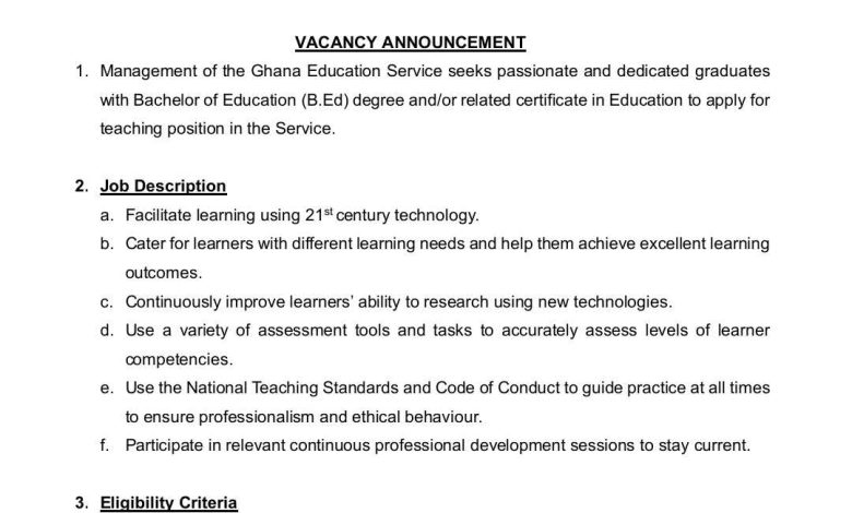 Massive Recruitment of Teachers With Bachelor of Education (B.Ed) Degree
